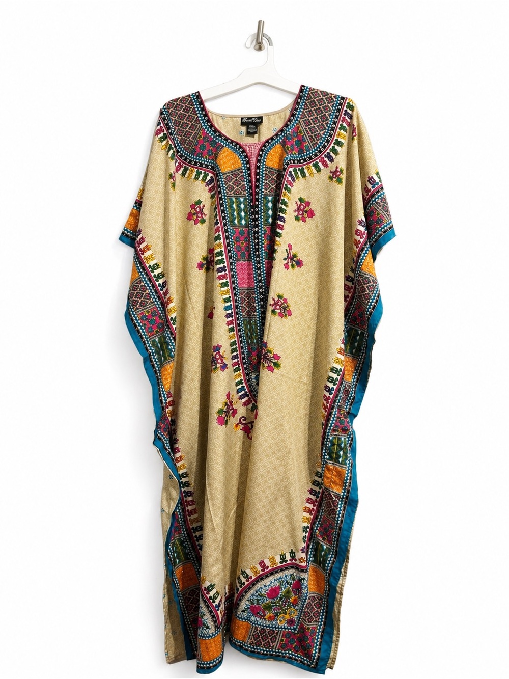 Women’s Boho Kaftan Maxi Dress Vintage Caftan Plus Size Flowy Lounge Gown